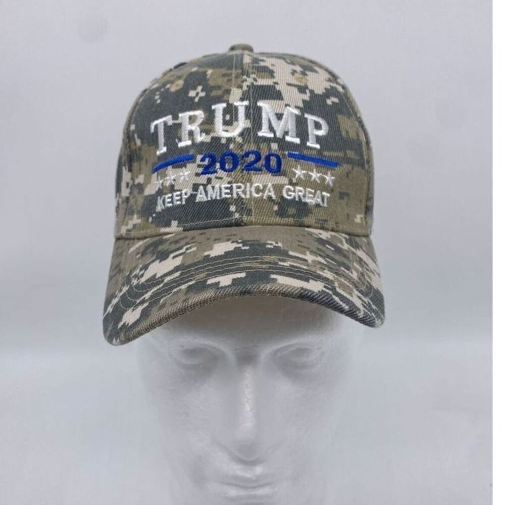 Donald Trump Camo Hats Mens OSFA Green Tan USA Keep America Great Dad Cap NEW
